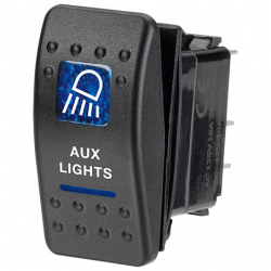 ELECTRICAL SWITCHES  ROCKER SWITCH ON-OFF  LED BLUE AUX LIGHTS