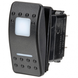 ELECTRICAL SWITCHES  ROCKER OFF-MOM-ON SPST 12/24V RED ILLUMINATED