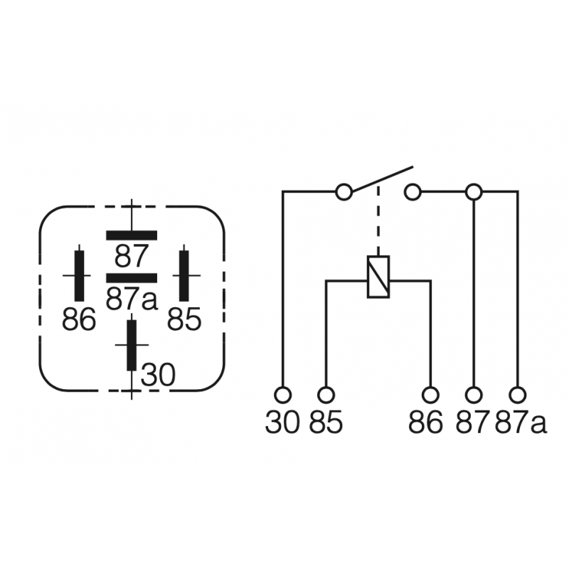 ELECTRICAL UN-FUSED HIGH CAPACITY RELAY CONTACTS 12 VOLT 5-PIN