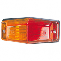 LIGHTING SIDE MARKER LIGHT RED-AMBER INCANDESCENT