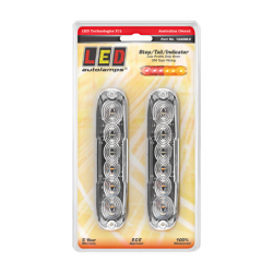 COMBINATION/TAIL LIGHTS LED AUTOLAMPS STOP/TAIL/REFLECTOR LIGHT 6 LED 12/24V LOW PROFILE 130X3