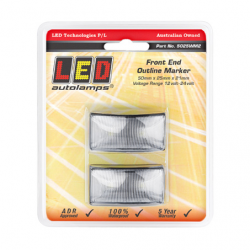 LIGHT LED AUTOLAMPS LED WHITE FRONT MARKER TWIN PACK