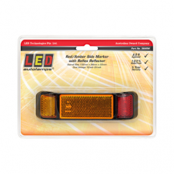 LIGHT LED AUTOLAMPS SIDE MARKER LIGHT RED/AMBER LED 12 OR 24V