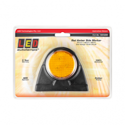 LIGHT LED AUTOLAMPS SIDE MARKER LIGHT RED/AMBER LED 12 OR 24V