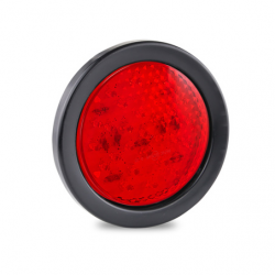 COMBINATION/TAIL LIGHT LED TECHNOLOGIES STOP/TAIL LED LIGHT ROUND RED LENS W/RUBBER GROMMET A