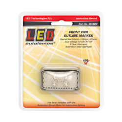 LIGHT LED AUTOLAMPS FRONT MARKER LIGHT CLEAR LED 12 OR 24V